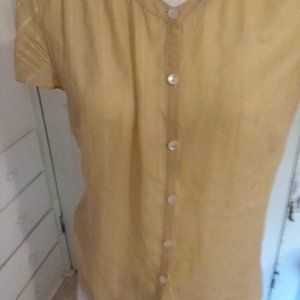 Banana Republic Sheer yellow blouse   size medium